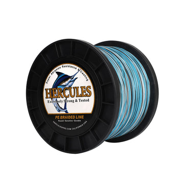 HERCULES 2000M 2187Yds Camo Blue 10lb-250lb PE Braid Fishing Line 12 Strands HERCULES